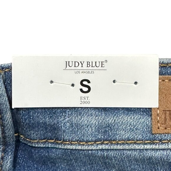 Judy Blue JB150269 Hey There Double Button Tummy Control Denim Jean Shorts Small - Picture 6 of 12